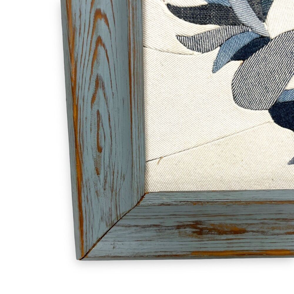 Handmade Rooster Fabric Collage Framed Artwork Patchwork - Picture 7 of 16